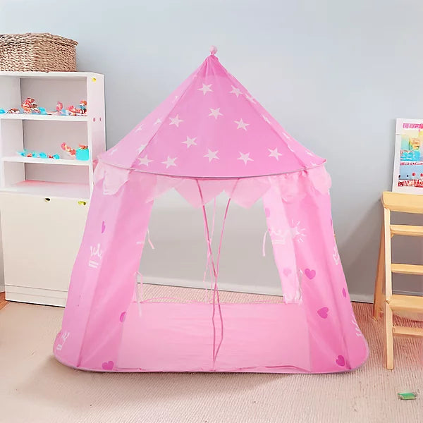 Kids Foldable Castle Play Tent House With Storage Bag
