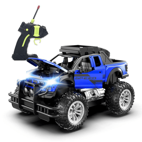 Remote Control Metal Jeep for Kids - RC Off-Road Vehicle with Lights & Rechargeable Battery