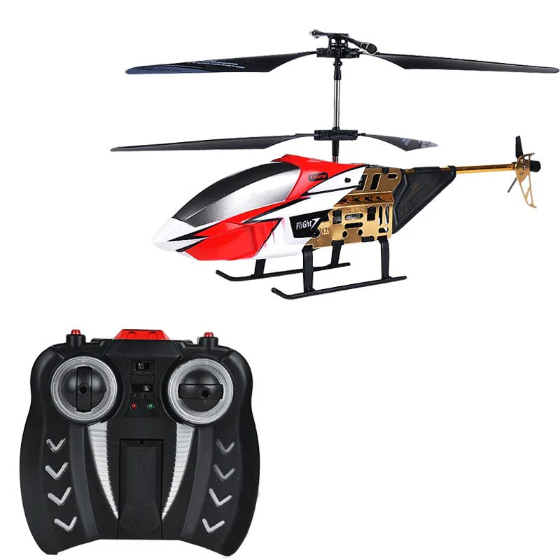 3.5-Channel RC Helicopter with LED Lights - Infrared Remote Control for Kids