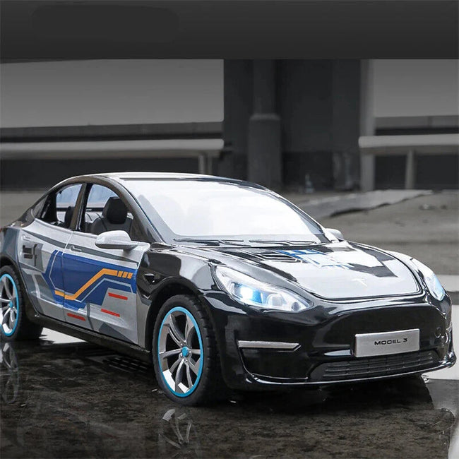 1:24 Scale Tesla Model 3 Die-Cast Model - Alloy Car with Lights & Sound Hover Image