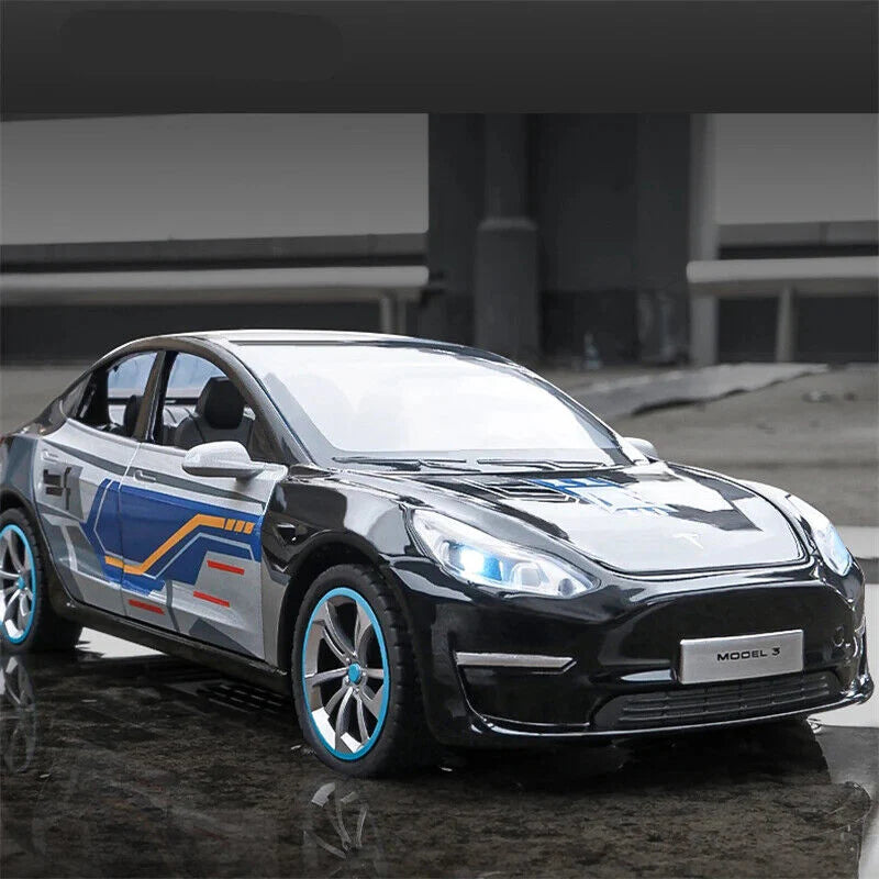 1:24 Scale Tesla Model 3 Die-Cast Model - Alloy Car with Lights & Sound Main image