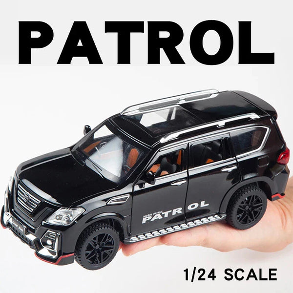 1:24 Scale Nissan Patrol Die-Cast Model - SUV with Smoke, Light & Sound Effects