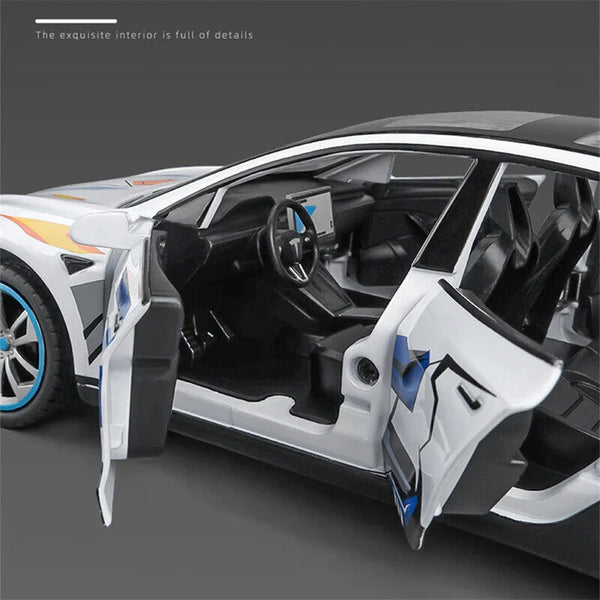 1:24 Scale Tesla Model 3 Die-Cast Model - Alloy Car with Lights & Sound