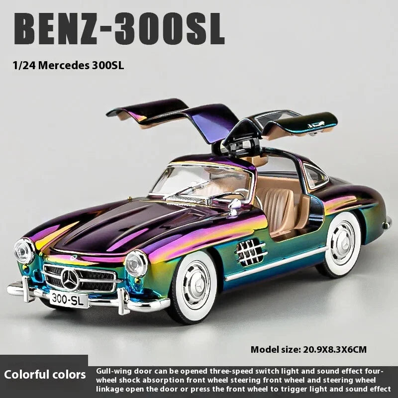 1:24 Diecast Benz 300sl Crystal Color Model With Acrylic Box Secondary image