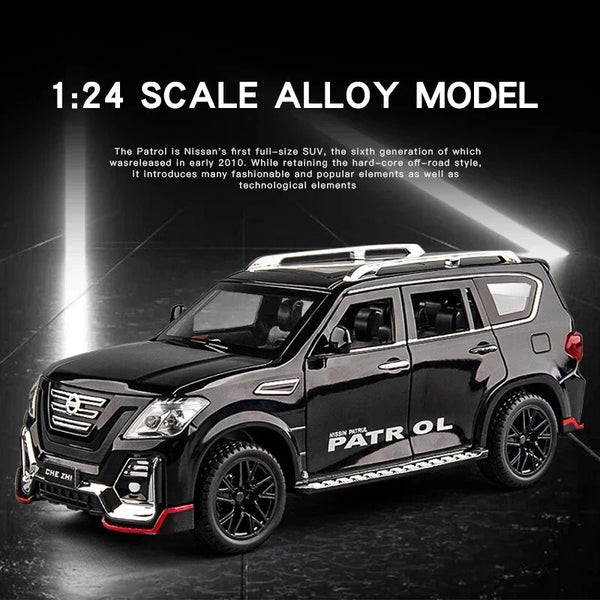 1:24 Scale Nissan Patrol Die-Cast Model - SUV with Smoke, Light & Sound Effects