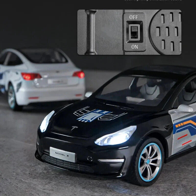 1:24 Scale Tesla Model 3 Die-Cast Model - Alloy Car with Lights & Sound Secondary image