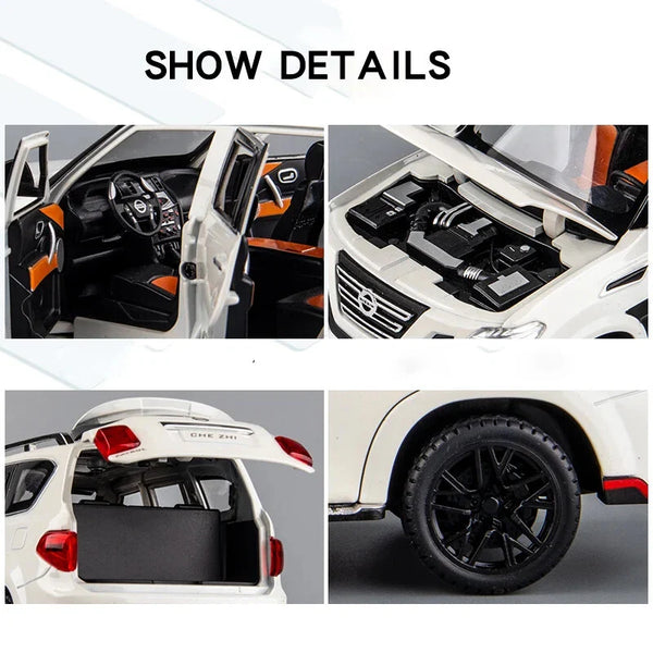 1:24 Scale Nissan Patrol Die-Cast Model - SUV with Smoke, Light & Sound Effects