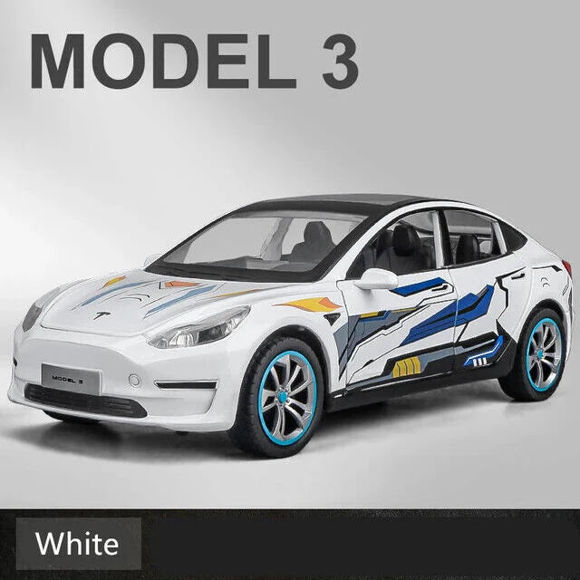 1:24 Scale Tesla Model 3 Die-Cast Model - Alloy Car with Lights & Sound