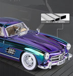 1:24 Diecast Benz 300sl Crystal Color Model With Acrylic Box