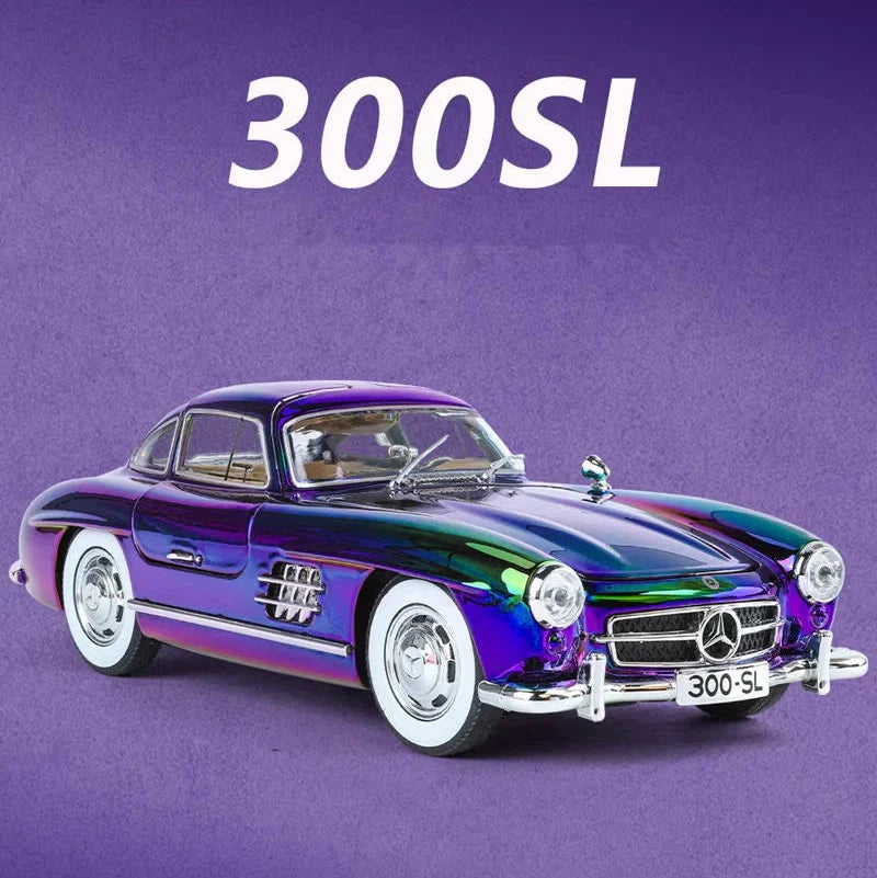 1:24 Scale Electroplated Mercedes-Benz Die-Cast Model - Chrome Finish Alloy Collectible Main image