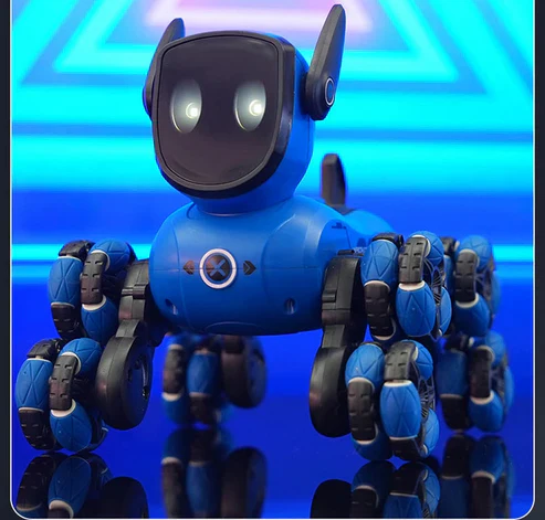 Mini RC Robot Dog - 2.4GHz 8-Wheel Stunt Toy