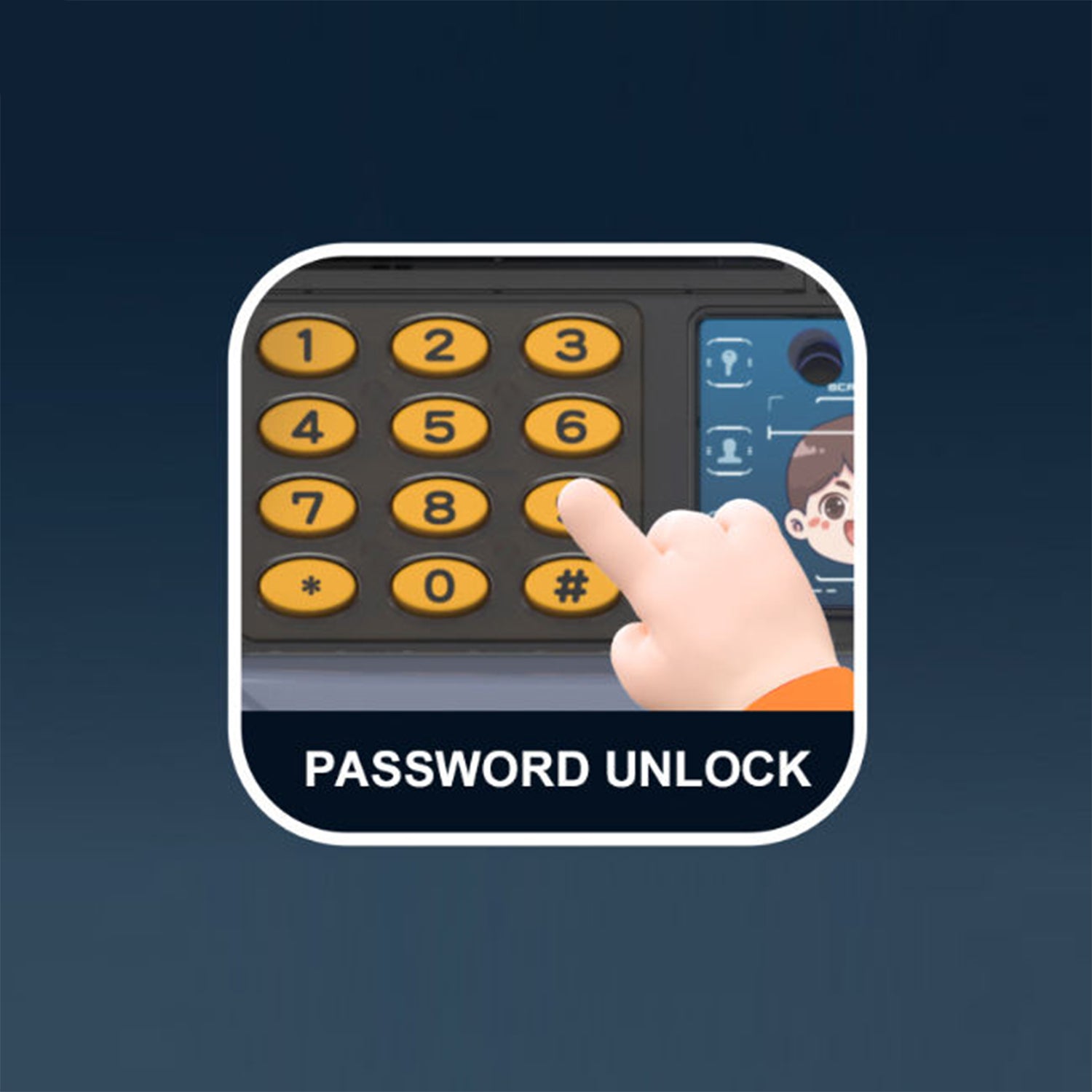 Automatic Door Open Light Music Password+facial Unlock Intelligent Piggy Bank Toys Secondary image