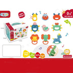 Premium Baby Rattles Gift Set - 5-Piece Newborn Toy Collection with Gift Box
