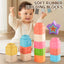 Soft Rubber Building Blocks - 16-Piece 3D Construction Set for Kids