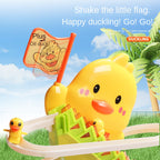 Electric Stair Climbing Duck Track Set - Musical Toy with Lights & Sound
