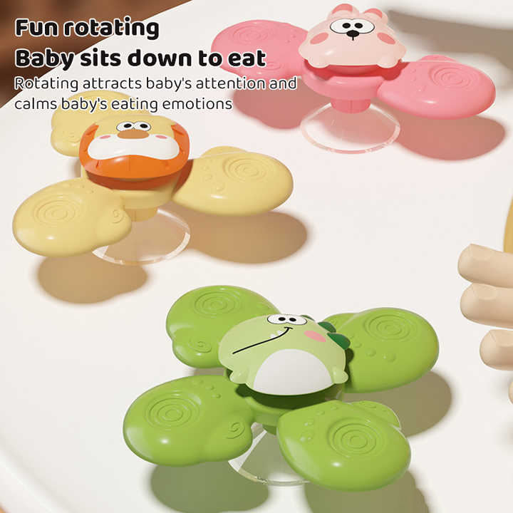 Pack of 3 Newborn Baby Rattle Spinners | Colorful Sensory Toys for Infants Secondary image