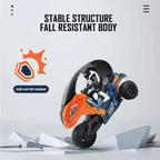 2.4GHz RC Stunt Motorcycle - Three-Wheel Remote Control Bike with Spray Effect