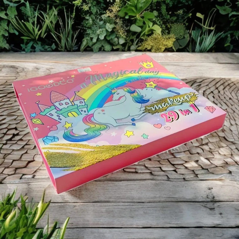Unicorn Sparkle Makeup Kit for Girls - 29-Piece Pretend Play Beauty Set