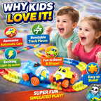 Universal Flex Track Set - 96-Piece DIY Racing Track with Light-Up Car