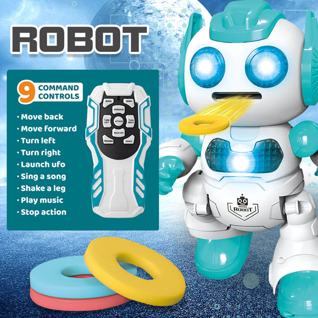 Disc Shooting RC Robot - Dancing Remote Control Robot with Disc Launcher Hover Image
